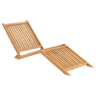 Sonnenliege Massivholz Teakholz Outdoor Gartenmöbel Terrasse Balkon