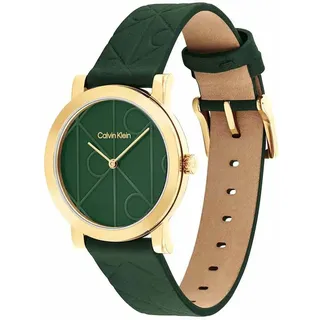 Calvin Klein Watches Monogram 32mm Damenuhr - Green / Gold - One Size