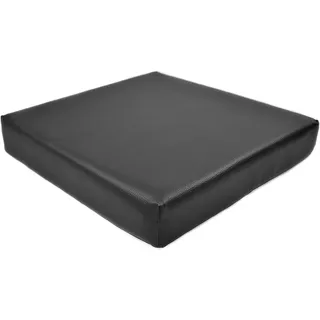kissenfabrik-juwan Sitzauflage Visco Sitzkissen für Rollstuhl Bürostuhl, Ergonomisches Rollstuhlkissen Bürokissen 43x48 cm Kunstleder schwarz