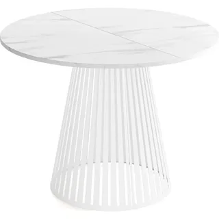 WFL GROUP Esstisch Ø 100 cm weiß