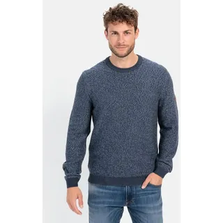 camel active Rundhalspullover aus einem Baumwollmix Pullover_Rundhalspullover blau 6XL
