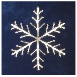 Konstsmide LED Acryl Schneeflocke 40x40cm 24er transparent warmweiß