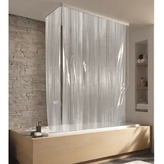 KLEINE WOLKE Eck-Duschrollo incl. 2 Alu-Kassetten »Milky« 132+56x240 cm