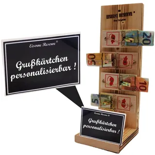 Personalisierte Geschenke Geld für Männer Frauen originelle lustige Geschenkidee mit Namen personalisierbar - Eiserne Reserve Mausefalle Deluxe - Geburtstag Hochzeit Abschied
