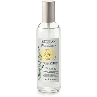 Esteban - Raumspray Duftspray – Raumduft - 100 ml, Lufterfrischer Spray für Wohnung & WC, Room Spray mit Bio-Alkohol - langanhaltende Frische - Recycelbares Glas - Jasmin
