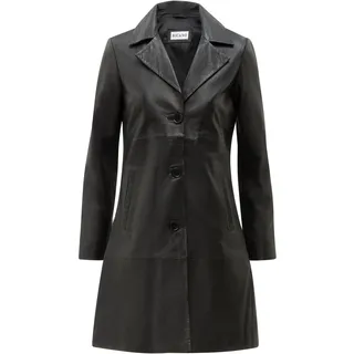 Ricano Damen, Ledermantel Marzia – Zeitlose Eleganz trifft auf moderne Klassik (DE/NL/SE/PL, Alphanumerisch, XL, schwarz, - XL