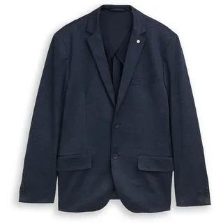 Tom Tailor Herren Regular Fit Sakko mit Taschen, blau, Meliert, Gr. 52