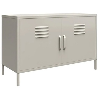 loft24 Sideboard Bradford, Anrichte, Spint Schrank, 2 Türen, Metall, Retro Look, Breite 100 cm grau