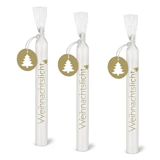 Wünschelicht Kerze 'Weihnachtslicht'Baum Gold Kerzenset 3er Set Bulla Design