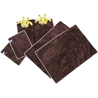 Aqua Clean Küchenfreunde Küchenhandtücher, Geschirrtücher & Spültücher, 6-TLG. (Braun, Giraffe)
