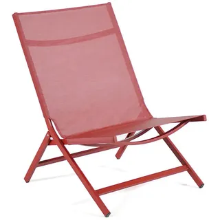 Ambia Garden Klappsessel, Rot, Metall, Textil, eckig, Flachrohr, 80x70x88 cm, Typenauswahl, klappbar, Esszimmer, Stühle, Klappstühle