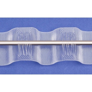 Stegband, Gardinenband, Gardinenzubehör - Stoffverhältnis Variabel - Farbe Transparent - 5 m - L - 001