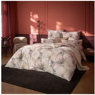 Estella Mako-Satin Blumen Rosa 155 x 220 cm + 80 x 80 cm + 40 x 80 cm
