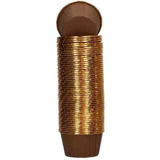 Wilton Muffin Cups Backförmchen, Brown, 50 Stück | Backförmchen für Muffins und Cupcakes, Glänzende Metallic-Finish, Auch für Petits Fours, Süßigkeiten, Cake Pops