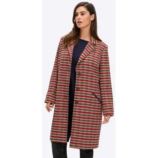 Sheego Langmantel Karo-Mantel beige 56 EU