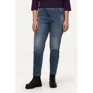 Ulla Popken Regular-fit-Jeans Mom-Thermojeans Stretchdenim Komfortbund blau 44