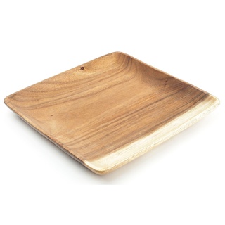 Levandeo® Dekoschale, Holzschale Akazie quadratisch 20cm Holz Schale Obstschale 20 cm