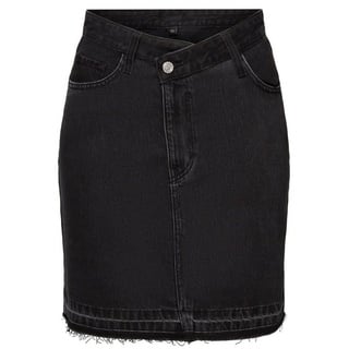 Esprit Jeansrock Jeans-Minirock mit asymmetrischem Bund schwarz 26