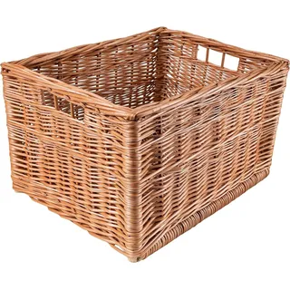 Creative Home Weidenkorb Aufbewahrungskorb handgeflochten 40 x 30 x 24 cm beige