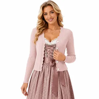 Trachtenjacke Damen Dirndl Strickjacke Jacke Zum Dirndl Trachten Oktoberfest Kurz Cardigan Oktoberfest Trachten Strickjacken