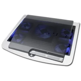 USB KÜHLER ZUSATZLÜFTER Cooler STÄNDER | 5 x LÜFTER | 2 x USB | FÜR PlayStation 3 / PlayStation 4 / Xbox 360 / Xbox ONE [WEIß]