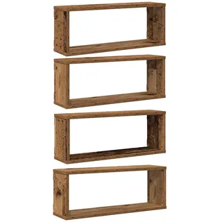 vidaXL Würfel-Wandregale 4 Stk. 60 x 15 x 23 cm Braun