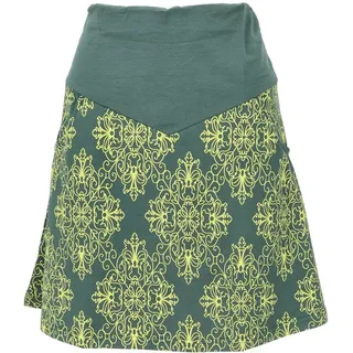 Guru-Shop Minirock Minirock aus Bio-Baumwolle, Boho Tellerrock.. alternative Bekleidung grün S