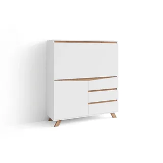 byLIVING Sekretär VALENTIN Breite 120 cm, weiß/Artisan Eiche Eiche-Optik