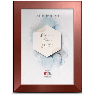 aFFa frames, Hekla, MDF Fotorahmen, pflegeleicht, rechteckig, mit Acrylglasfront, Rose Gold, 9x13 cm