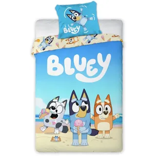 BrandMac Bluey Strand Baumwolle Blau 100 x 135 cm + 40 x 60 cm