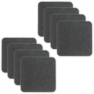 VOSSBACH Sitzkissen Stuhlkissen Set Sitzauflage Filzkissen, Filz Eckig 35 x 35 cm mit Antirutschnoppen grau