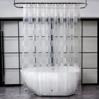 Überlänge Duschvorhang 180x220cm Geometrisch 3D Muster Wasserdicht
