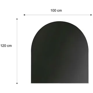 Valo Funkenschutzplatte  (100 x 100 cm, Schwarz, Stahl)