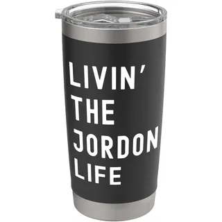 Jordon Lebt Das Jordon-Leben Name Lustig Doppelwandiger Edelstahl-Thermobecher