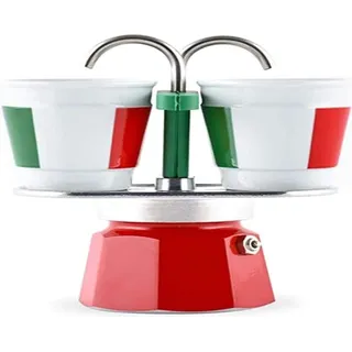 Bialetti Set MINI ITALIA 2 BICC., Espressokanne, Mehrfarbig