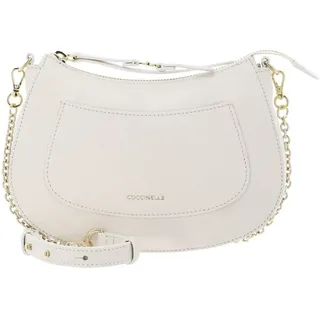 Coccinelle C-Easy Mini Umhängetasche Leder Beige/Weiß
