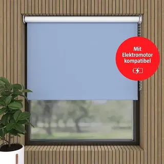 Verdunkelungsrollo  (B x H: 200 x 190 cm, Babyblau)