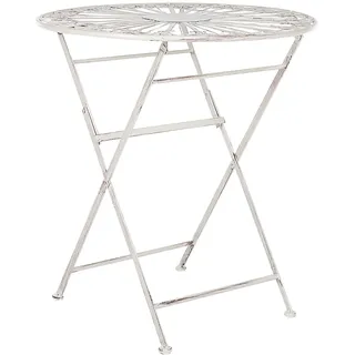 Beliani Bistrotisch Ø 70 x 77 cm Weiß