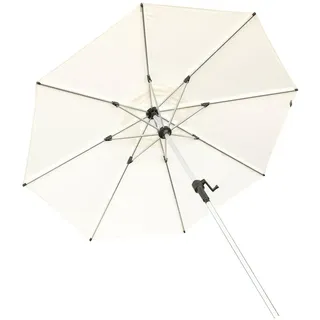 anndora Sonnenschirm 2,5 m rund mit Kurbelsystem, UV-Schutz UPF 50, Natural - Creme