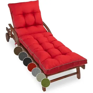 sunnypillow Liegenauflage 200 x 60 x 13 cm rot 1 St.