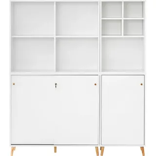 Schildmeyer Büromöbel-Set Serie 500, Büromöbel-Set-5-tlg., Made in Germany, Solide Verarbeitung - Dieses Produkt ist in Deutschland gefertigt weiß