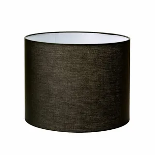 Lampenschirm (Ø 40 cm), Stoff, Höhe 30 cm, rund, Aufnahme für Fassung E27 42 mm, Ersatzschirm für Hängelampen, Stehlampen, Tischlampen, Schwarz