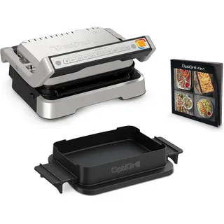 Tefal Kontaktgrill OptiGrill 4in1 GC774D10 inkl. Backschale silberfarben