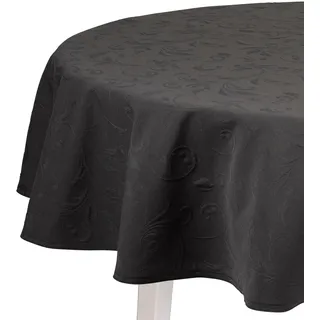 Pichler Tischwäsche Scala Tischdecke 170 cm rund | anthrazit - grau