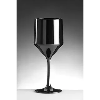 Doimoflair Weinglas DoimoFlair Weinglas aus Kunststoff Weinbecher Plastik 45 cl. schwarz