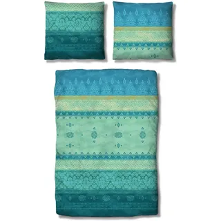 Traumschlaf Amara ornamental Blau 140 x 200 cm + 70 x 90 cm
