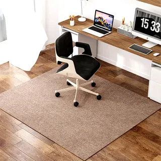 EXZFW Bodenschutzmatte Teppich, Unterlage Schreibtischstuhl, BüRostuhl Unterlage, Teppich FüR BüRostuhl, BüRostuhlmatte, Bodenschutzmatte BüRostuhl Schreibtischstuhl Unterlage,Beigebraun,120x160cm