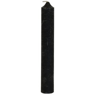 B&S Spitzkerze Rustikale Stabkerze durchgefärbt black Ø 3,7 x 25 cm schwarz