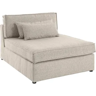Sofa-Mittelelement OTTO HOME "Enid", beige, B:100cm H:75cm, Baumwollmix (60% Baumwolle/40% Leinen);Struktur fein (100% Polyester);Samtoptik (100% Polyester);Samtvelours (100% Polyester);Struktur (100% Polyester);Struktur recycelt (100% recyceltes Polyester), Polsterelemente, Teil eines Modulsofas, fester Sitzkomfort, auch in Breitcord