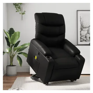 vidaXL Massagesessel mit Aufstehhilfe Kunstleder 93 x 99,5 x 93 cm Schwarz